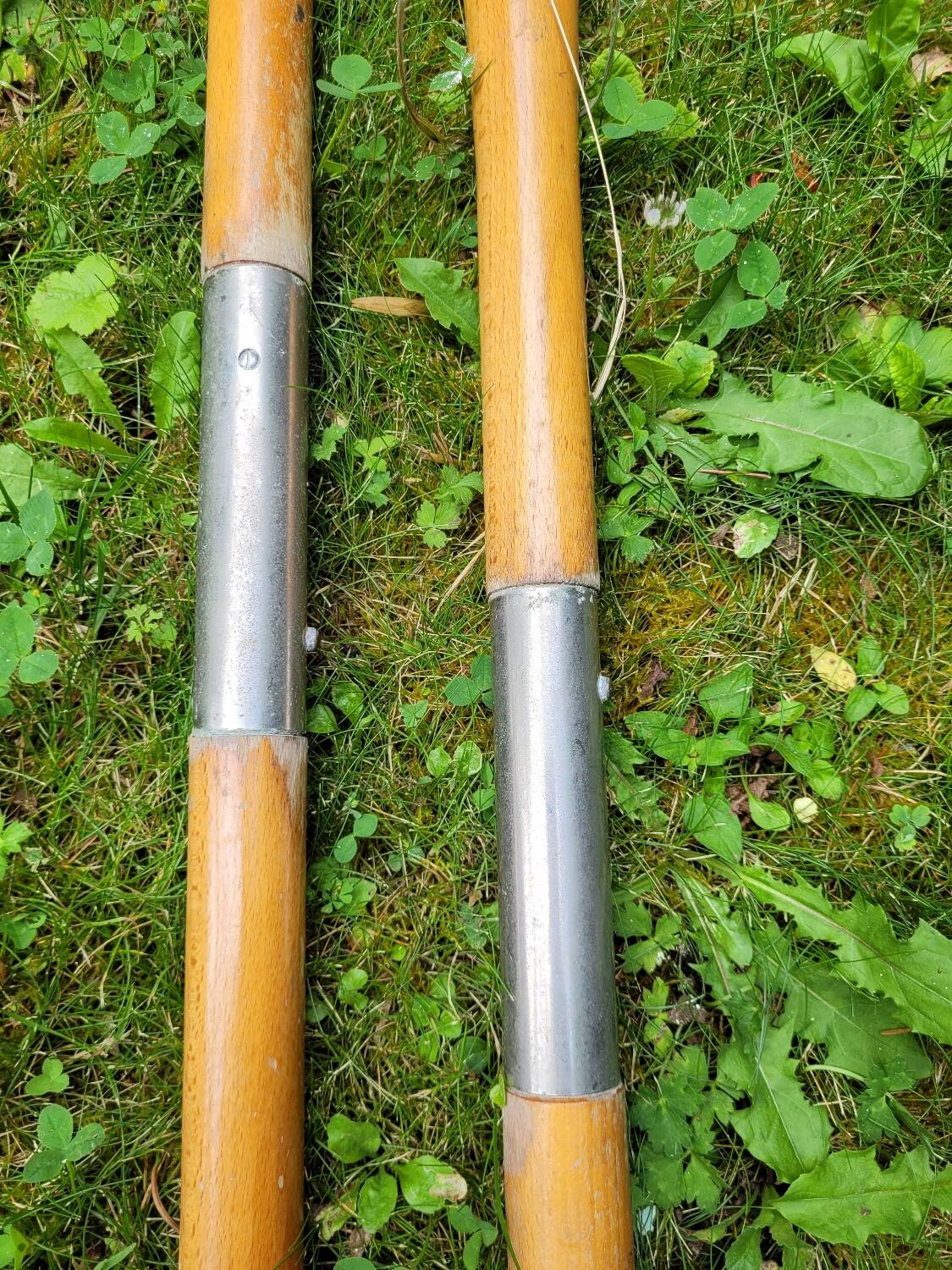 Pair of wooden oars
