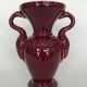 Red baluster vase with pink flamingo handles, signed Ray Camart, Antibes, circa 1960
