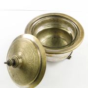 Eclectic caviar server, silver-plated brass, Henneberg Brothers, Poland, 19th century