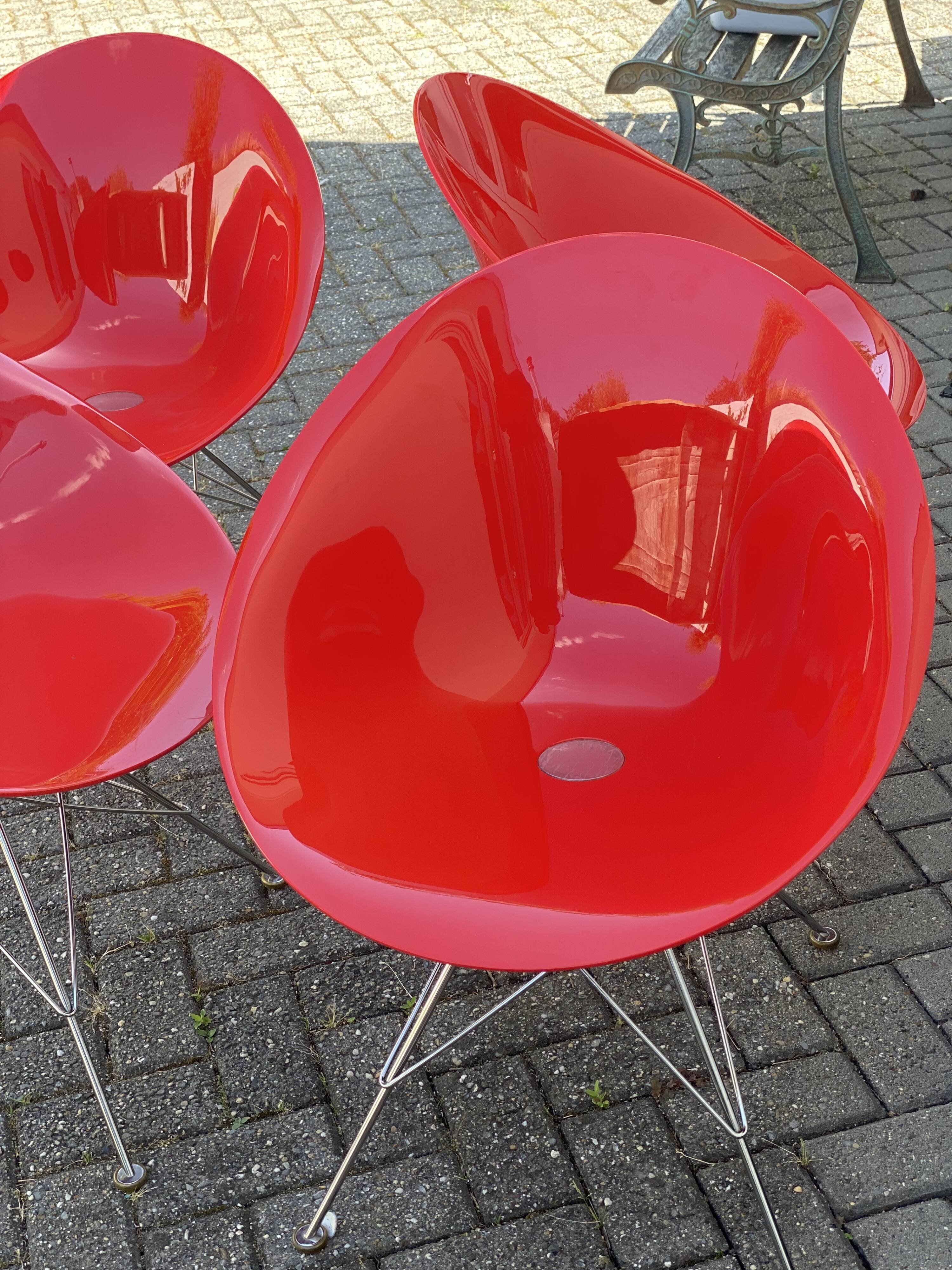 Eros chair with wire base by Philippe Starck, Kartell