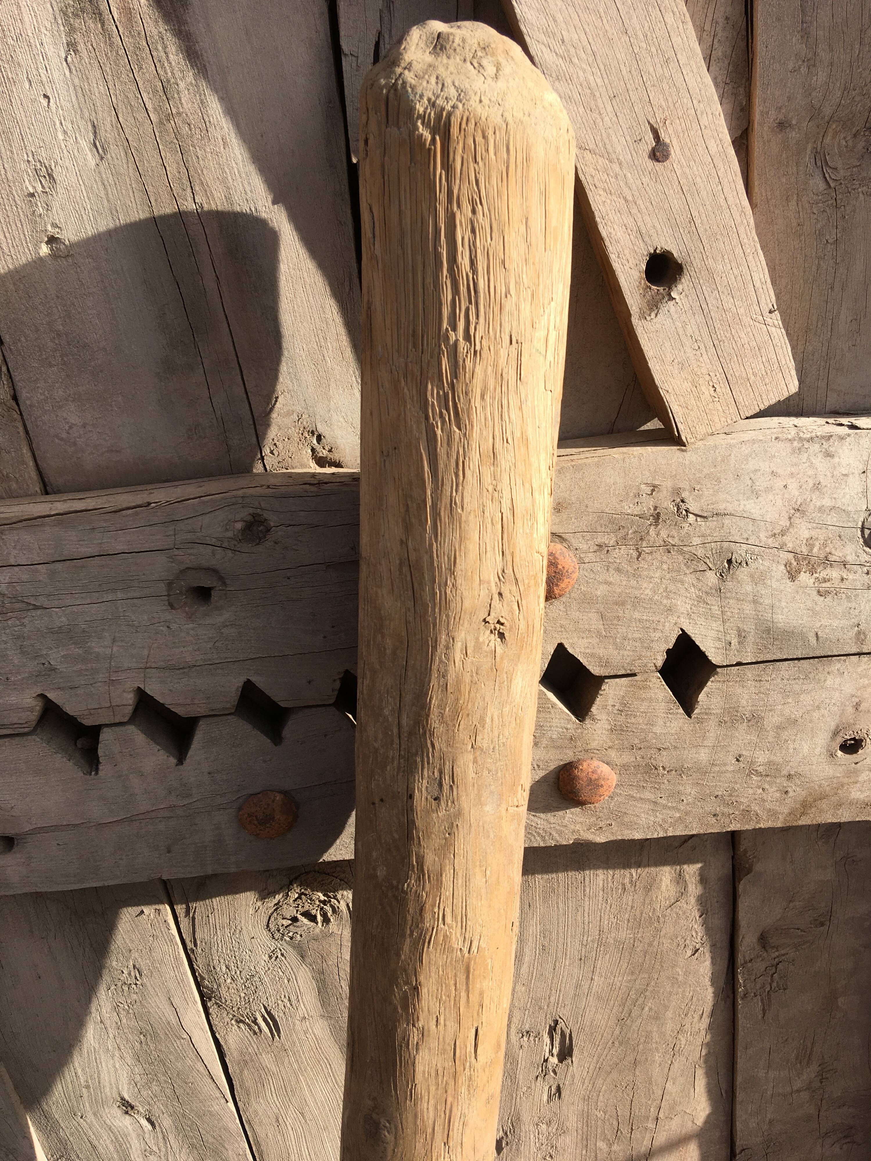 ANCIENT AFRICAN WOODEN MORTAR AND PESTLE 1