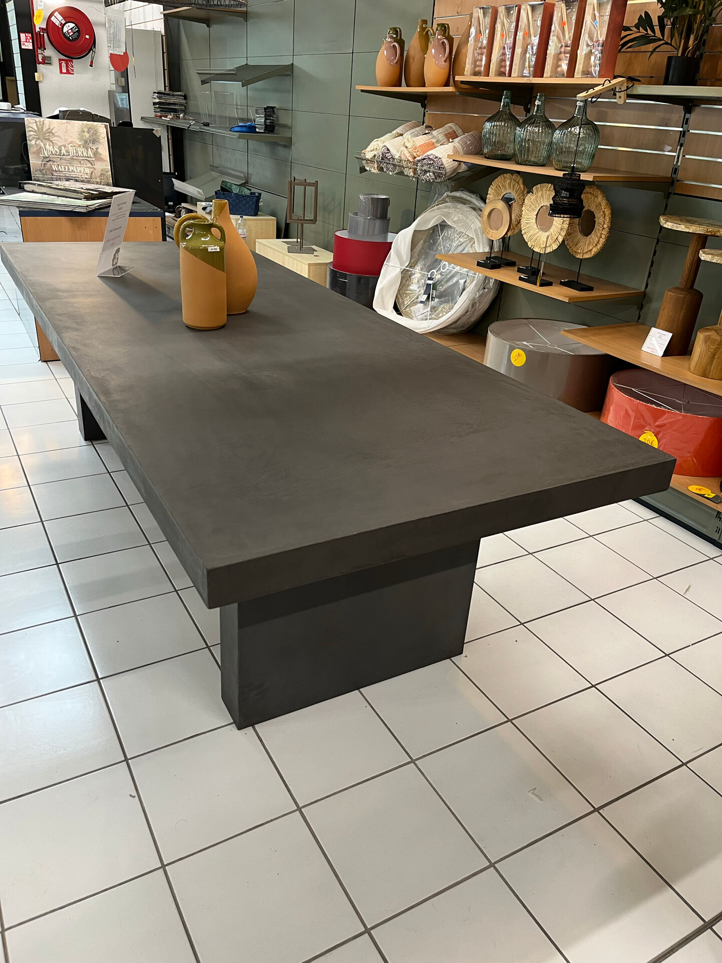 Micro-cement dining table