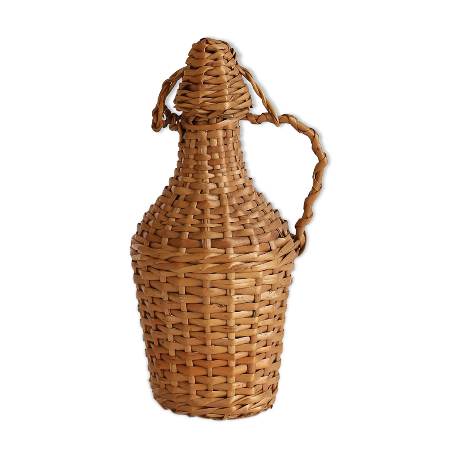 Bottle dressed in wicker