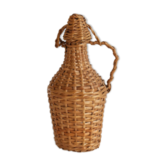 Bottle dressed in wicker