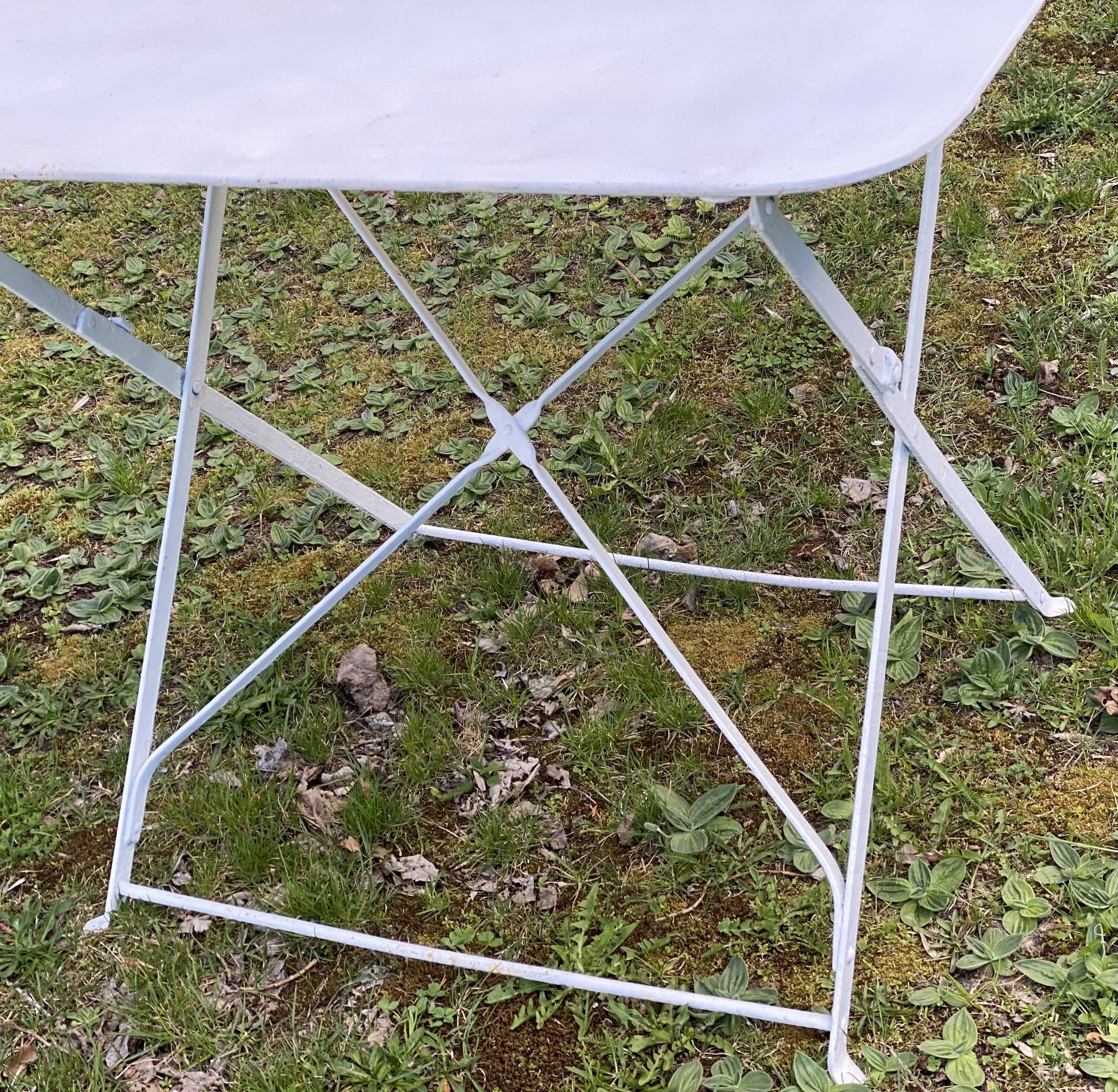 Vintage 1950s wrought iron folding garden table