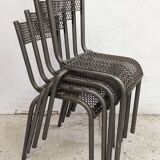 Quatre Chaises empilables Atelier industriel industrielle design vintage