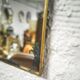 Mirror with golden edge