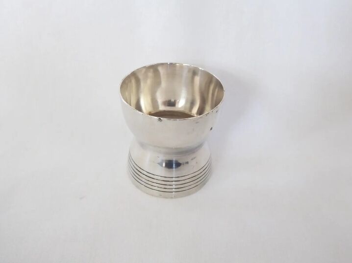 Christofle Gallia egg cup in silver metal