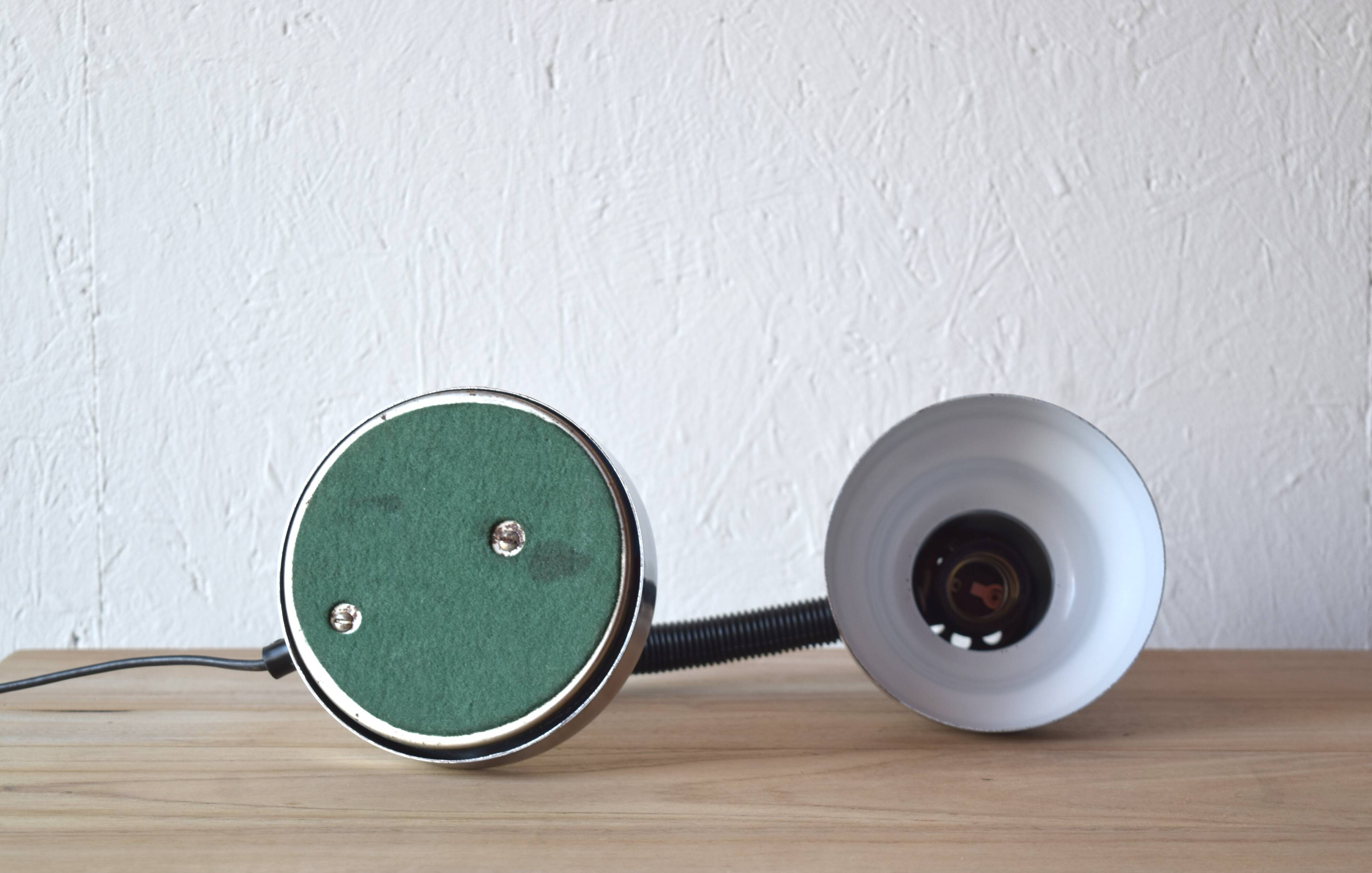 Vintage chrome metal desk lamp - Table lamp - 1960s.