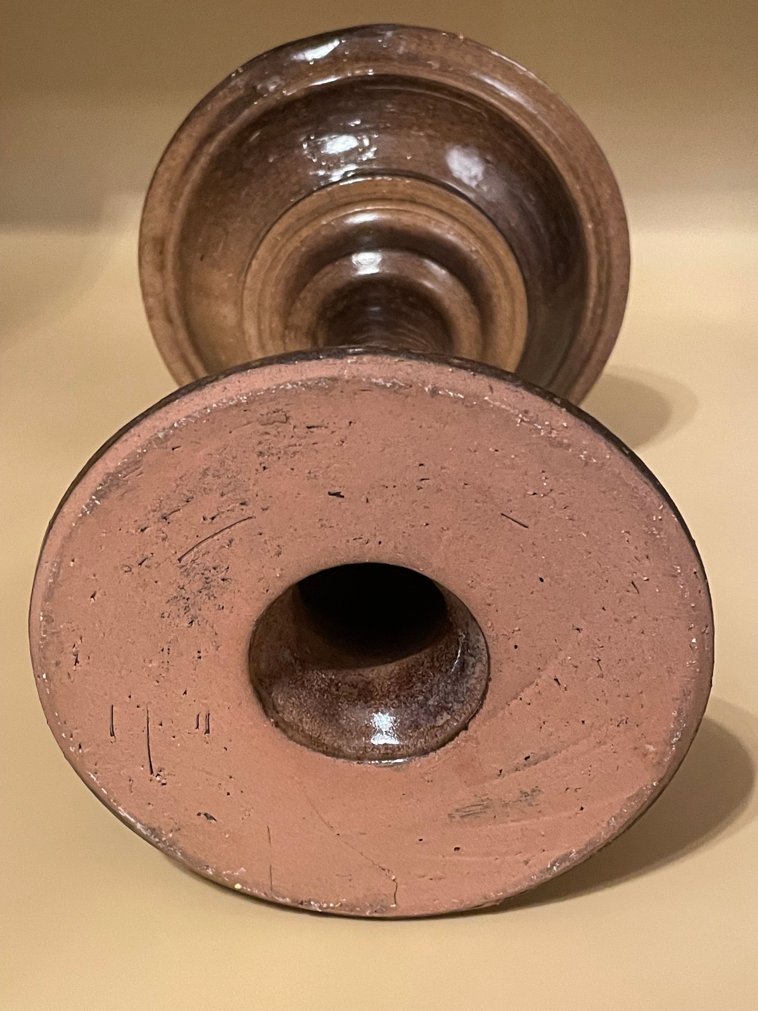 Candle holder in terracotta by Jean Marais, Vallauris 60