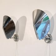 Pair of sconces in metal and chrome 1970