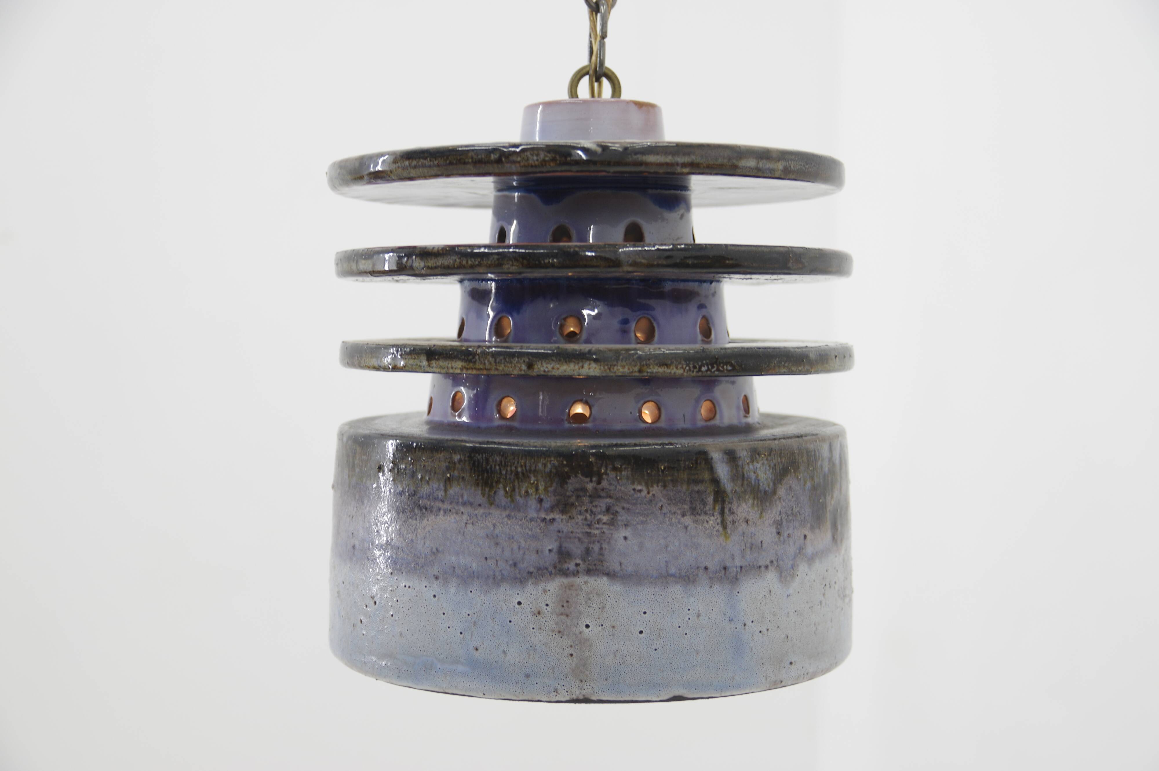 Ceramic Pendant Lamp by Jette Helleroe for Axella, Denmark