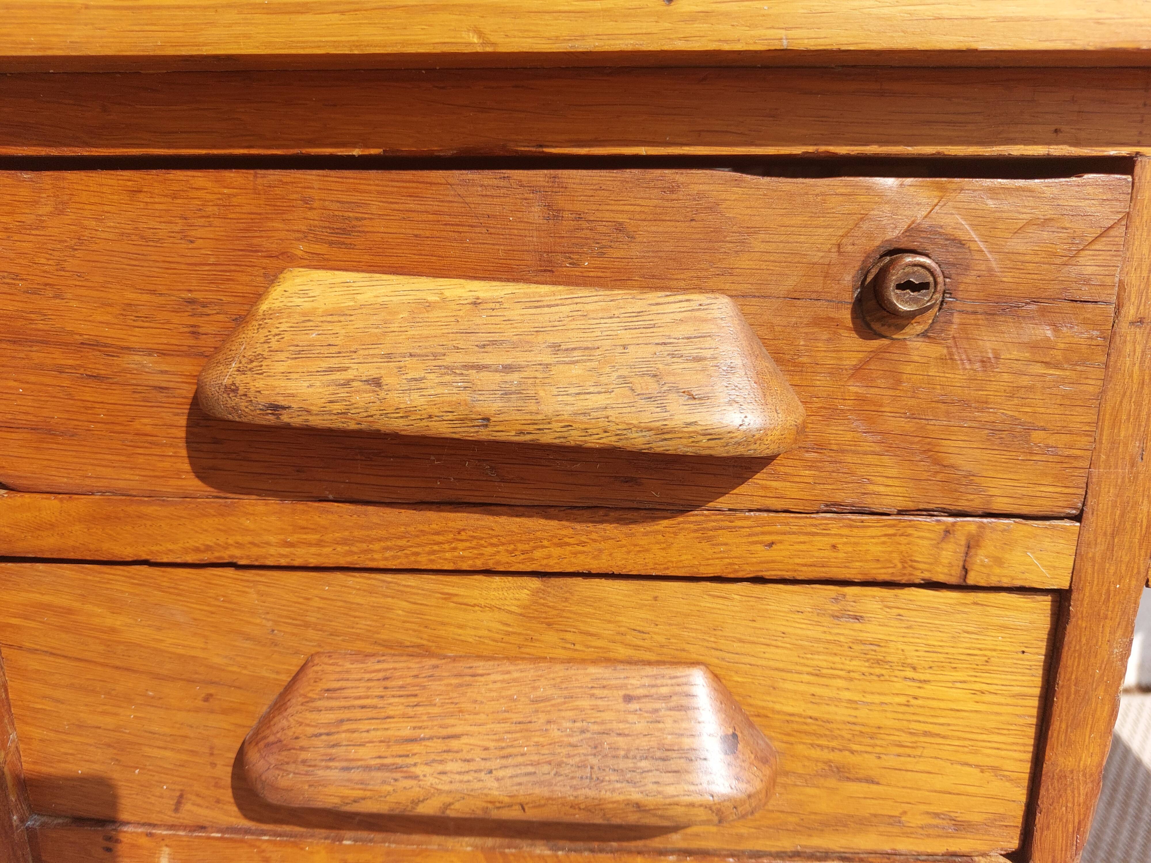 bureau en bois massif, vintage, bohème