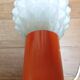 Vintage Orange Pressed Glass Desk Lamp, Lustry KP, Czechoslovakia