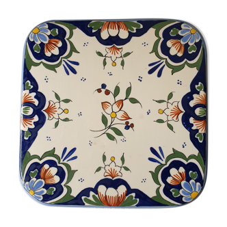 Dessous de plat en faïence de Rouen
