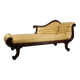 Chaise longue en noyer français, 19e siècle