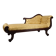 Chaise longue en noyer français, 19e siècle