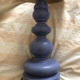 Lampe à poser bleu avec abat-jour en corde
