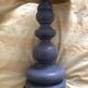 Blue table lamp with rope lampshade