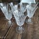 Set of 8 white wine glasses small capacity in antique chiseled crystal
