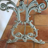 Bistro dining table - wood and wrought iron