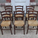 Series of 6 mulched chairs