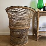 VINTAGE PALM TREE ARMCHAIR IN BURI
