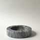 Italian ashtray in veined grey marble, 1970s design.