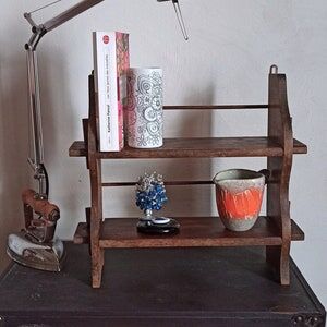 Hanging or laying wooden shelf