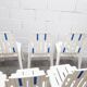 6 Mambo design chairs by Pierre Paulin, Henry Massonet line, by Stamp 1990.
