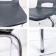 Chaise vintage Mid-Century coque plastique et piètement tubulaire