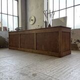XL oak counter, trade furniture with multi-drawers
