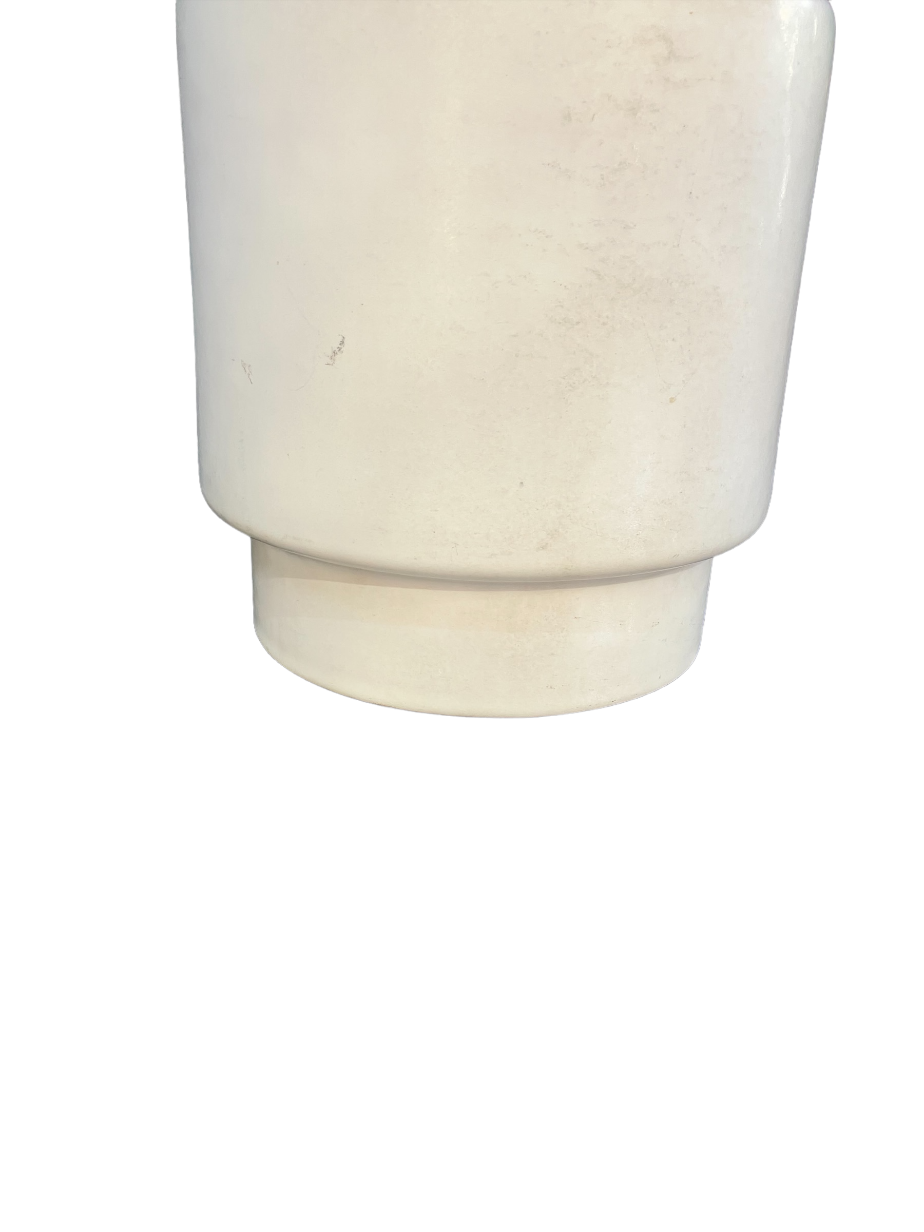 Cylindrical vase 1960 in white ceramic