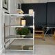 Chrome and smoked glass bookcase/shelf, circa 1970