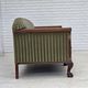 1950s, 3-seater Danish sofa, green furniture velour, teak wood.