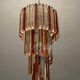 Italian Murano Glass Prism Spiral Chandelier