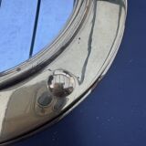 Hanging porthole mirror – Diameter 21 cm, gold color