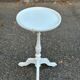 Tripod gueridon / Louis XVI style white patinated side table 1960