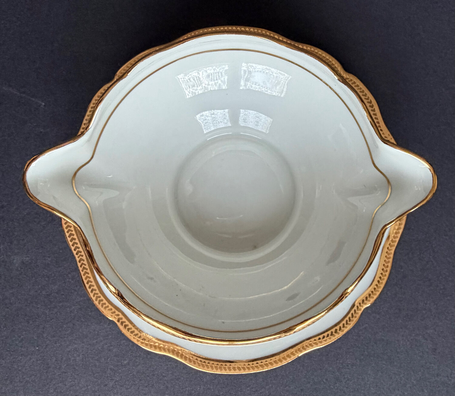 Antique sauce boat in Limoges porcelain
