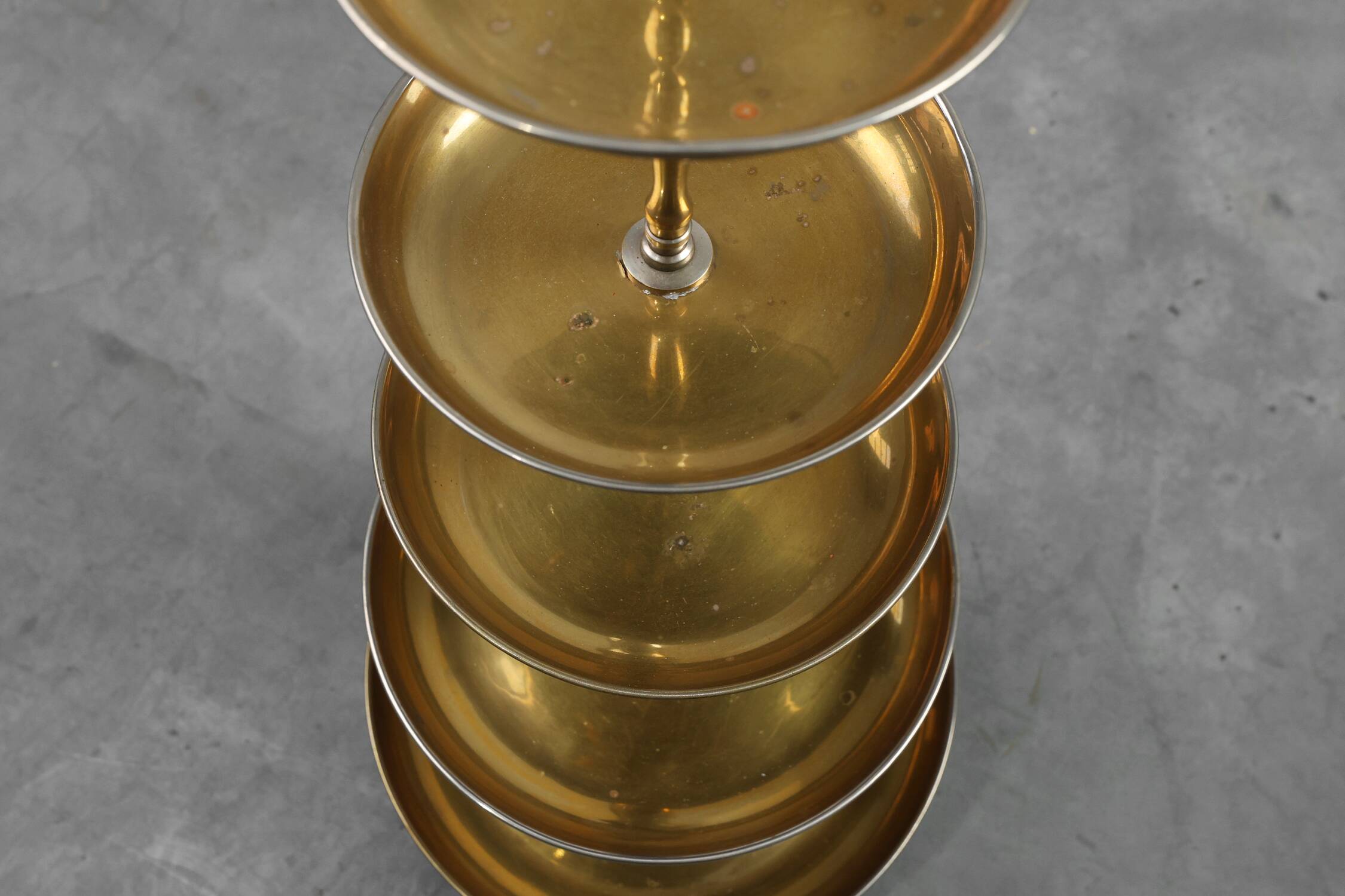 Large 19th‑Century Silvered Étagère or Serving Stand, France