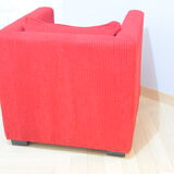 Fauteuil club forme cube vintage années 80