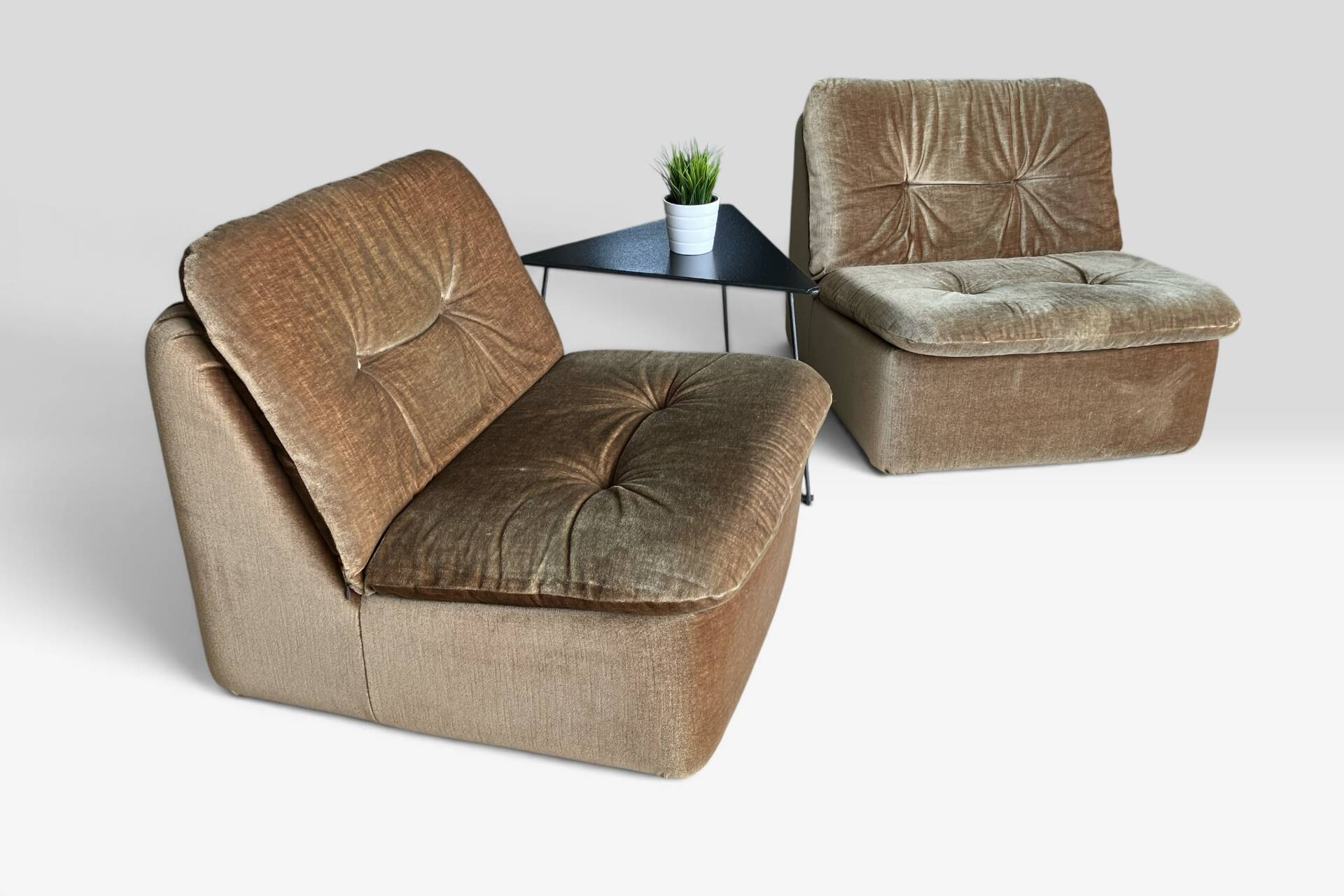 2 fauteuils vintage Cor "Ambo" verts de Jo Otterpohl