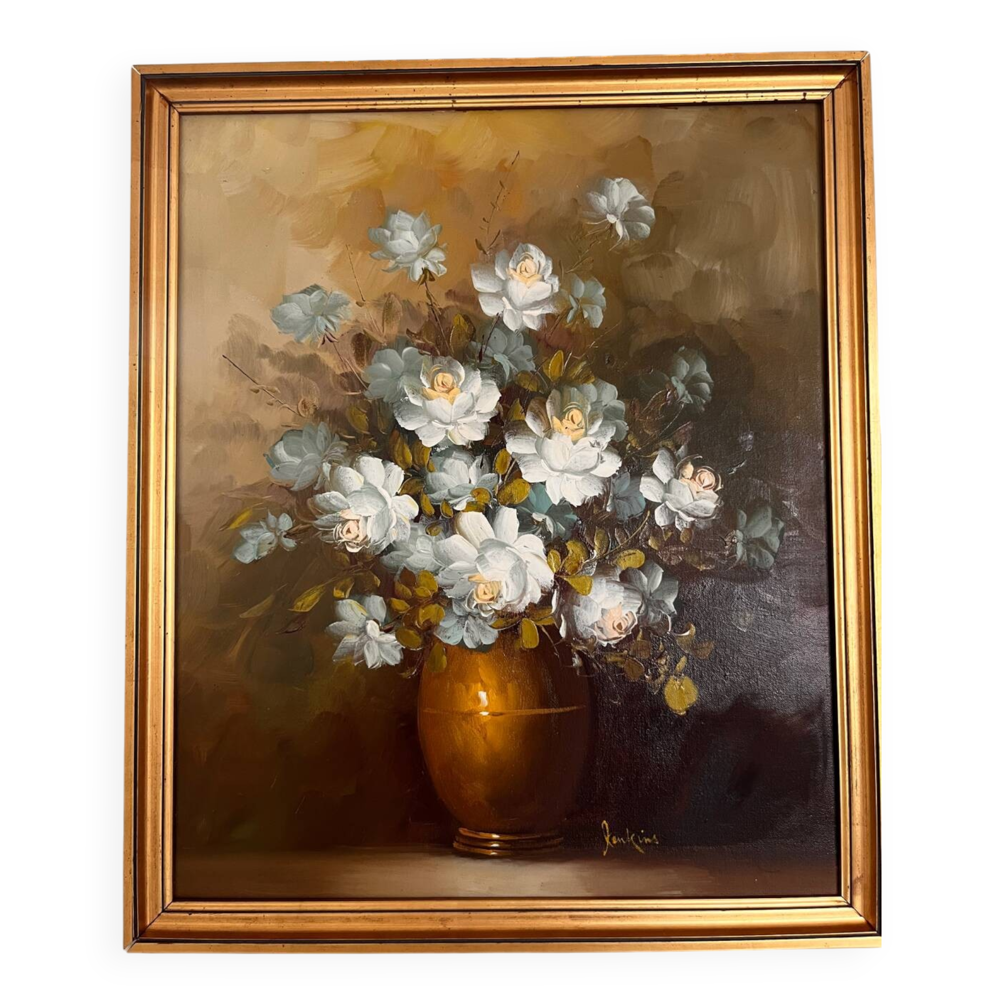 Floral painting signed Jenkins