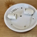 White opaline "pancake" ceiling light