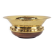 Vintage Valenti Gold Plated Centerpiece Bowl on Walnut Base, 1990s