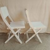 Vintage garden furniture R Gleizes in white painted wood