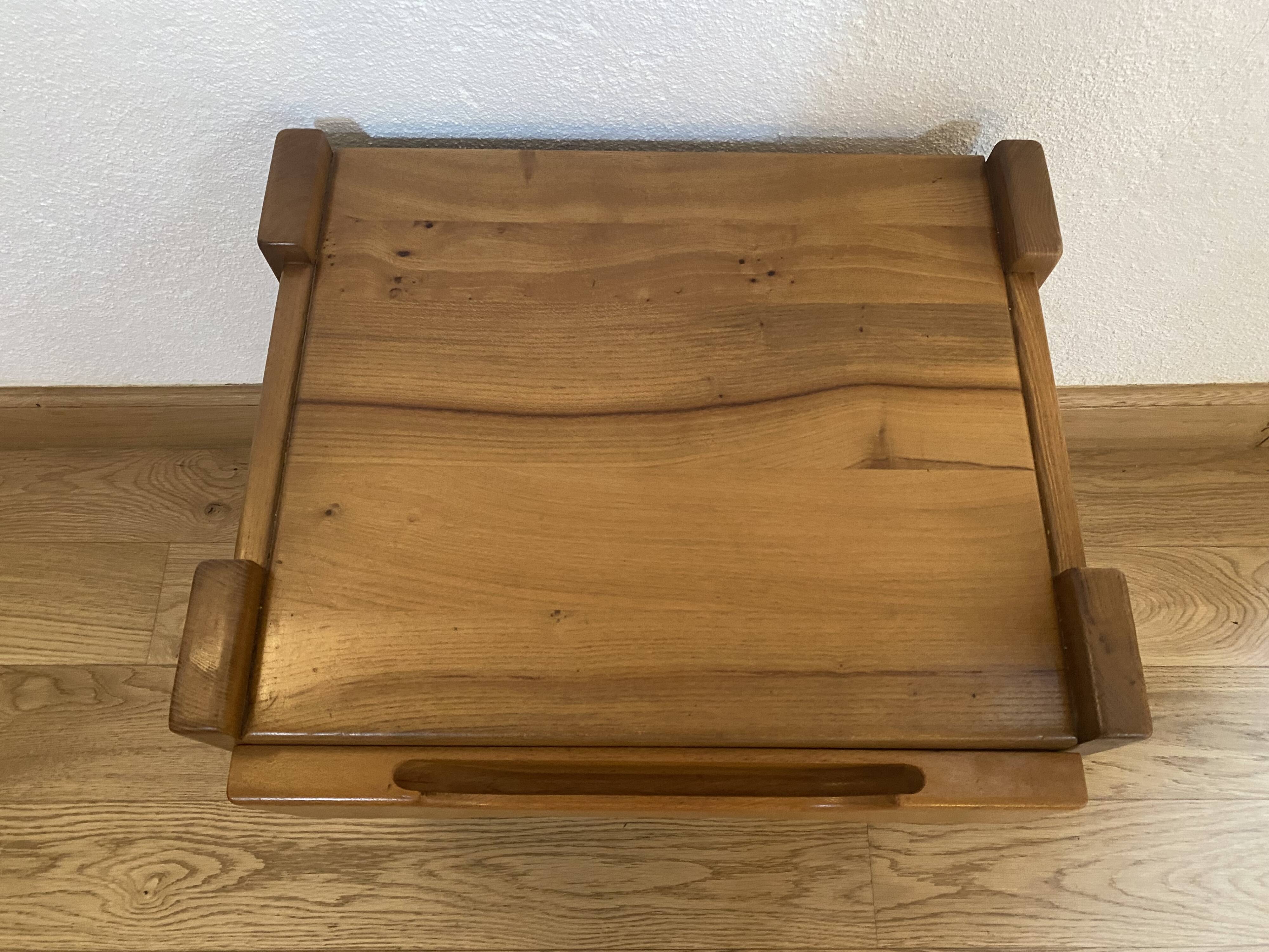 Solid oak bedside table, Maison Regain 1960