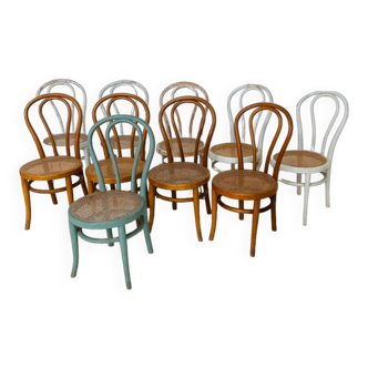 Set of 10 children's chairs Kohn vintage 1950