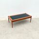 Scandinavian coffee table in teak and black formica, 1960.