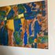 Huile sur papier, cadre bois, vitre